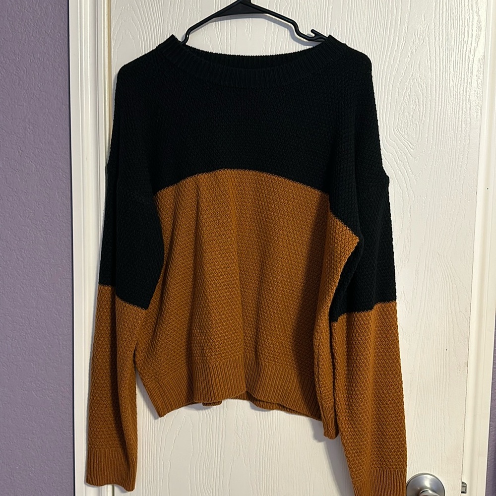 Brown and Black Block sweater